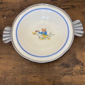 Vintage Bartsch Porcelain Baby Food Warmer Bowl